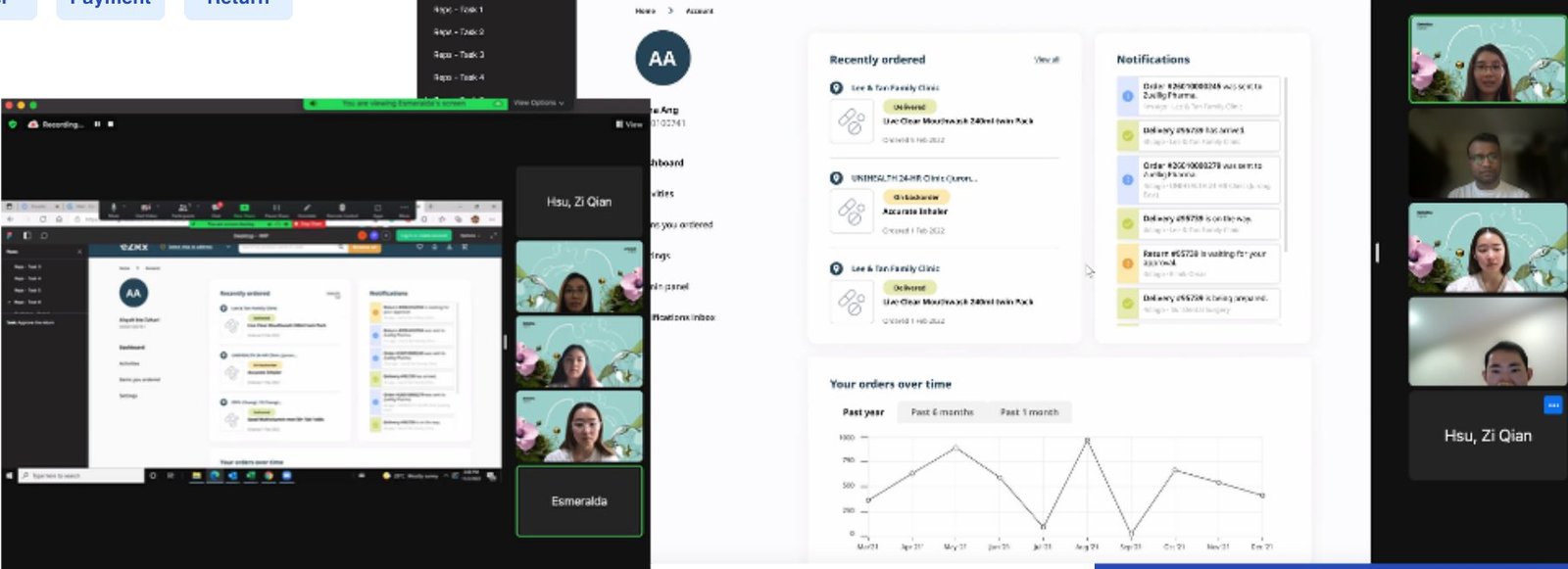 Remote user testing sessions with sales reps and customers over video call